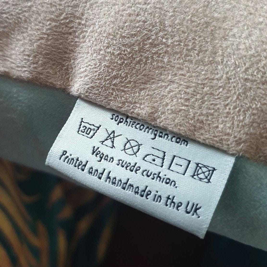 Anatomy of a Dachshund Vegan Suede Cushion, Sausage Dog Pillow