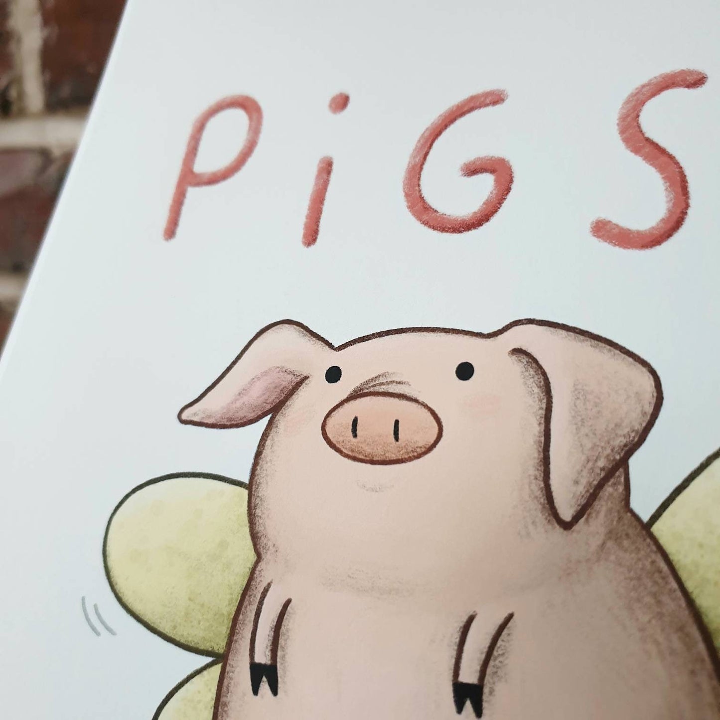 Pigsie Pixie Pig Signed Art Print