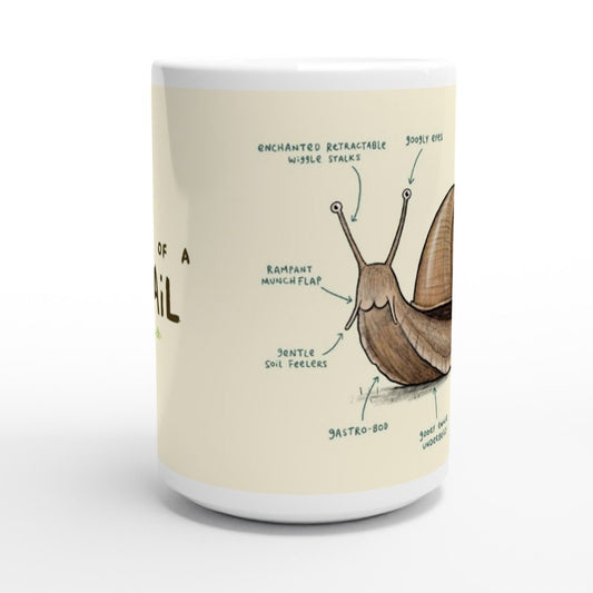 Anatomy of a Snail Large 15oz 426ml Ceramic Mug