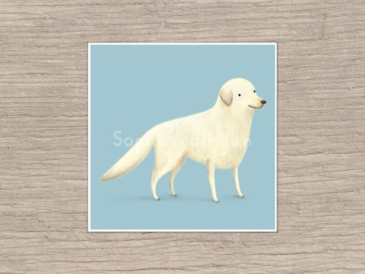 Goldren Retriever Portrait Signed Art Print