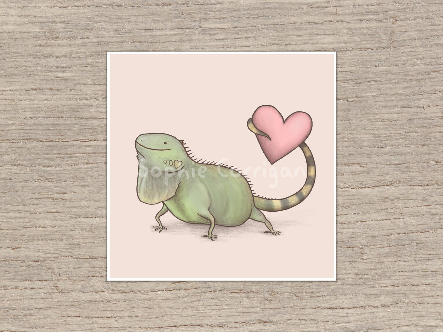 Iguana Love You Signed Art Print