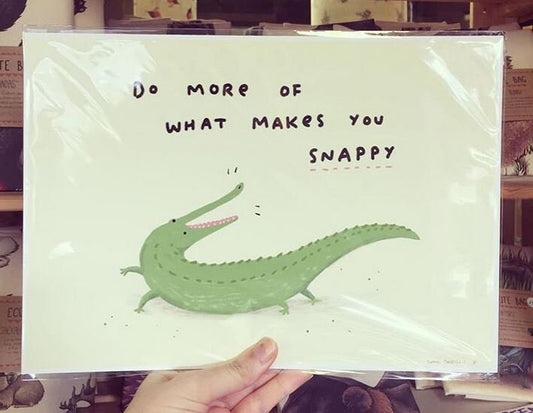 Snappy Crocodile Signed Art Print
