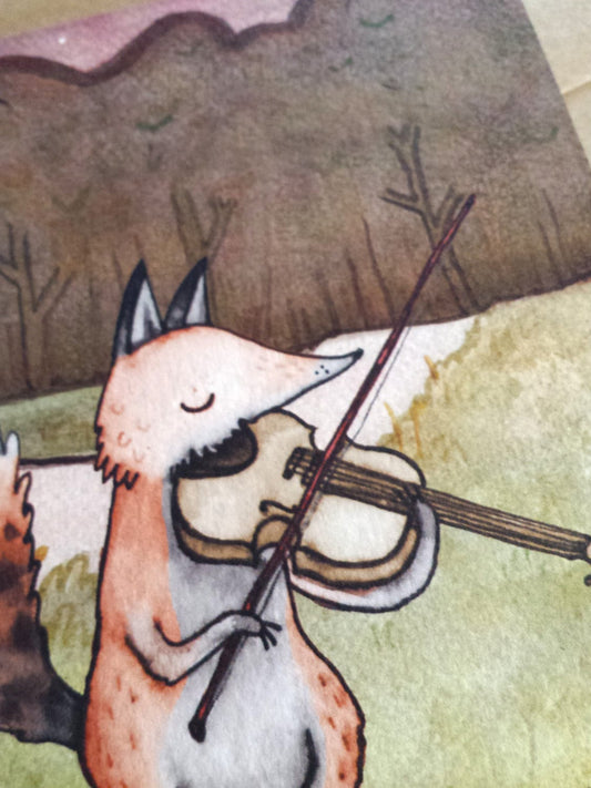 Violin Fox Card