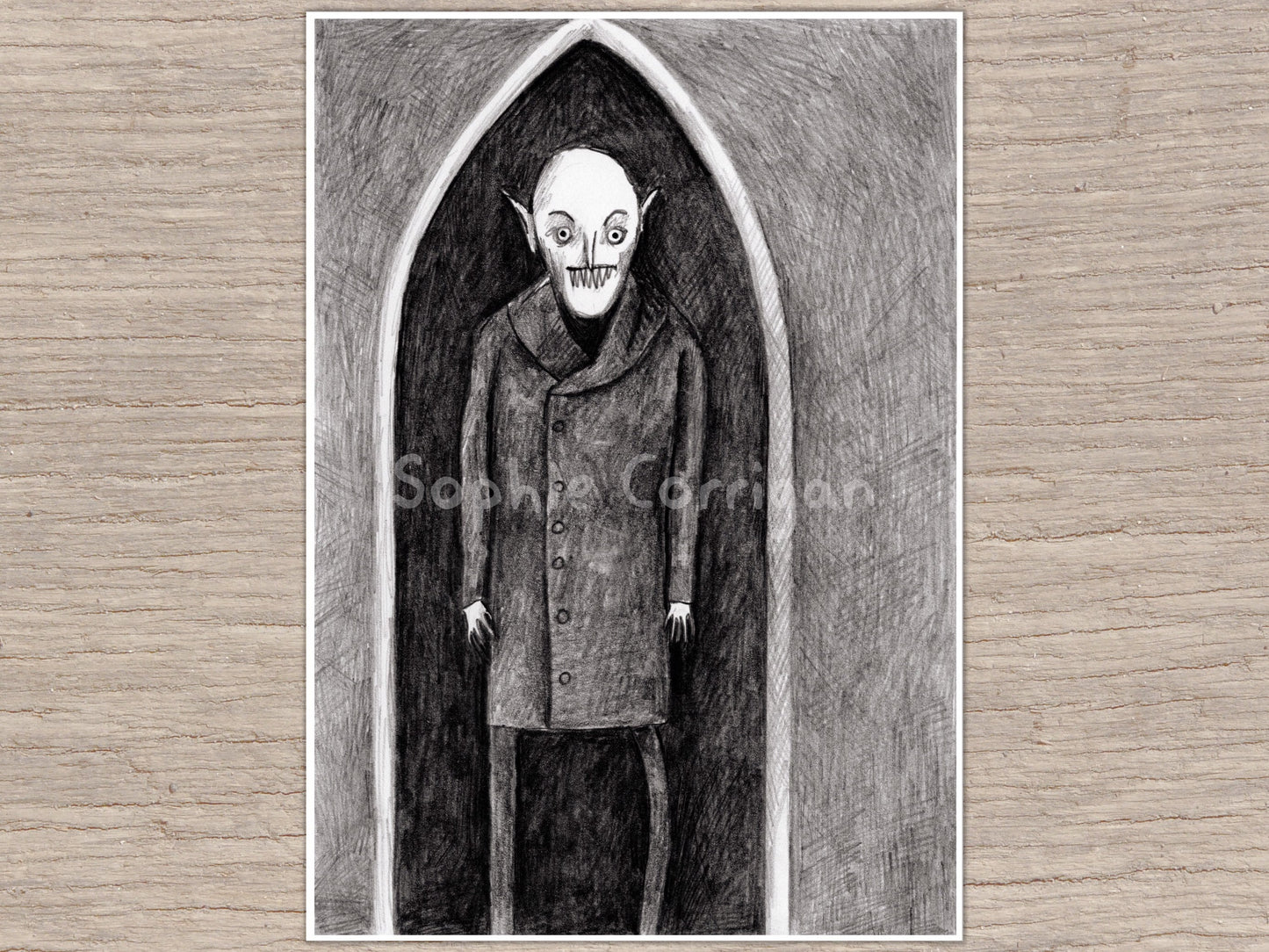 Nosferatu Vampire Horror Illustration Signed Fine Art Print