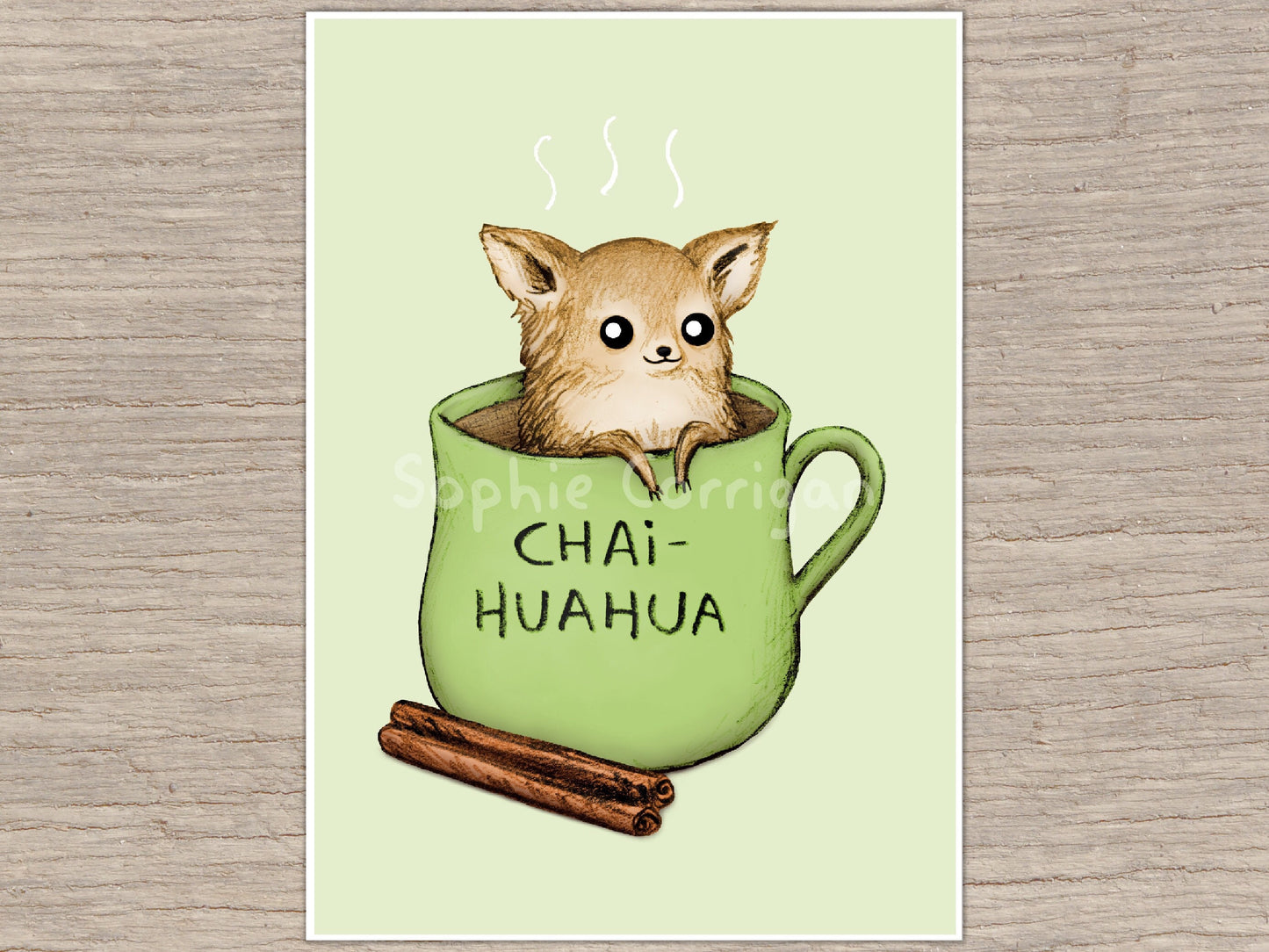 Chaihuahua Chai Latte Chihuahua Signed Fine Art Print