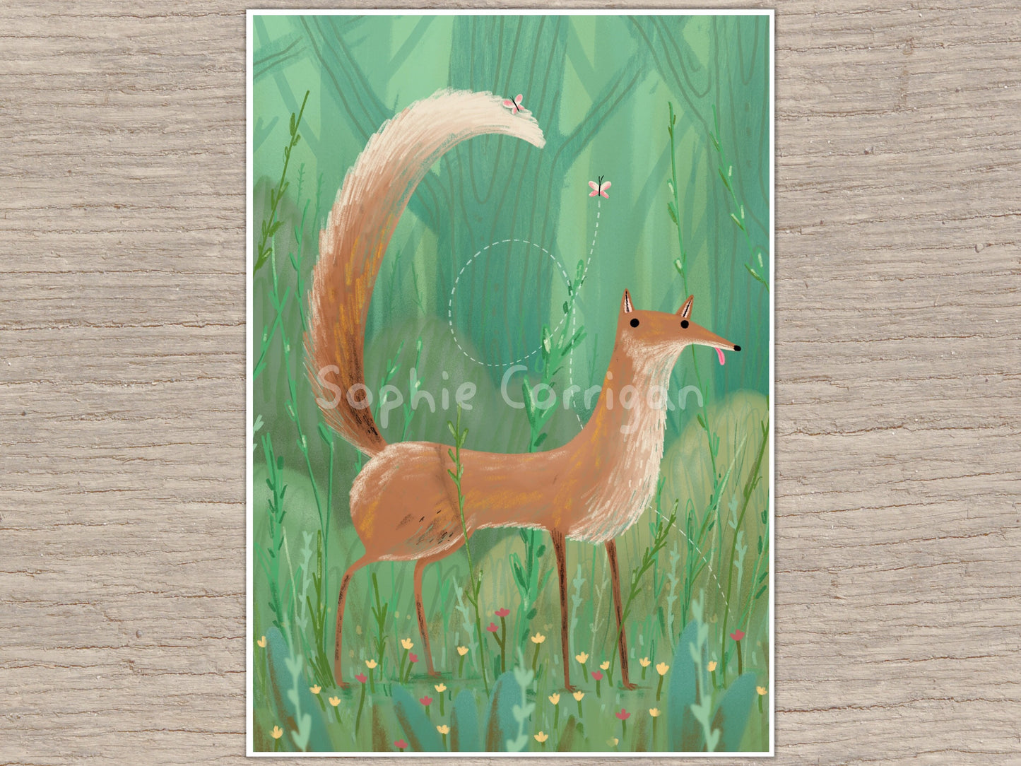 Fox in Whimsy Wood Signed Art Print