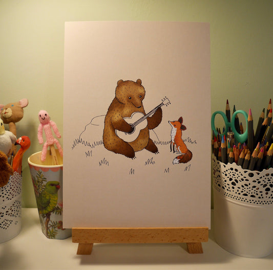 Bear & Fox A4 Signed Print
