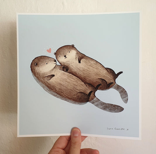 I Love You Like No Otter Signed Art Print