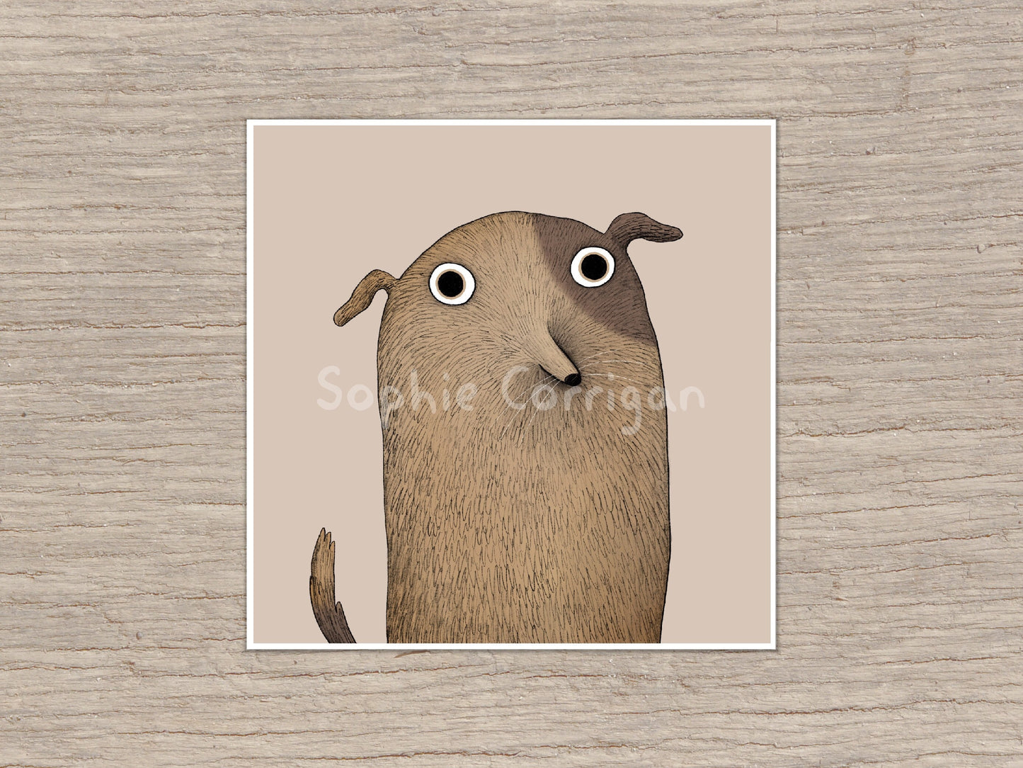 Wuf Funny Dog Illustration: Signed Fine Art Print