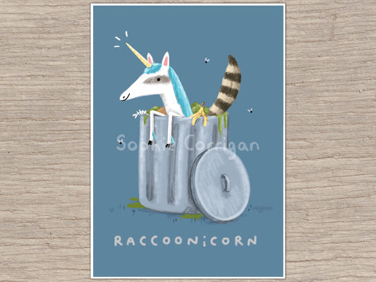 RACCOONicorn Raccoon Unicorn Signed Fine Art Print