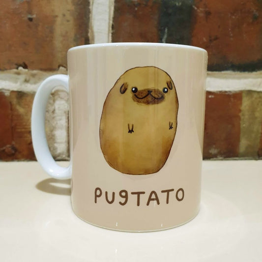 Pugtato 11oz Mug - Cute Potato Pug Dog Vegetable Spud
