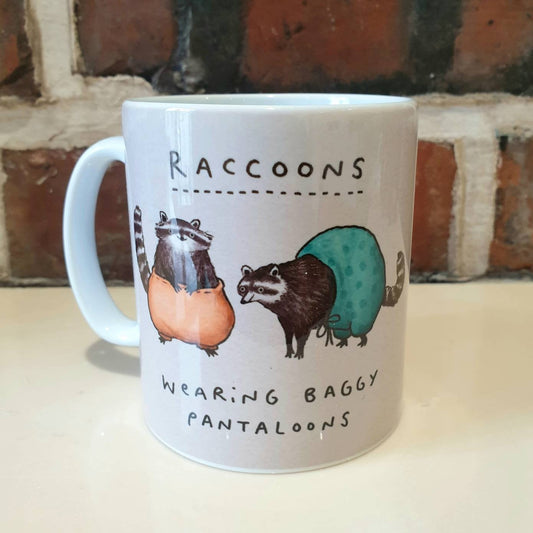 Raccoons Wearing Baggy Pantaloons 11oz Mug