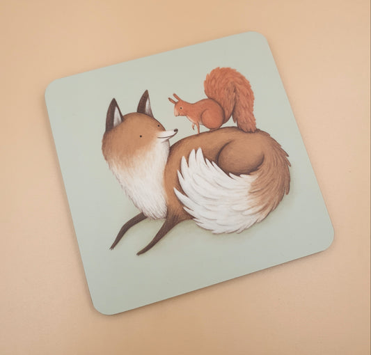 Fox & Squirrel Coaster