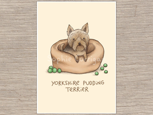 Yorkshire Pudding Terrier Signed Art Print