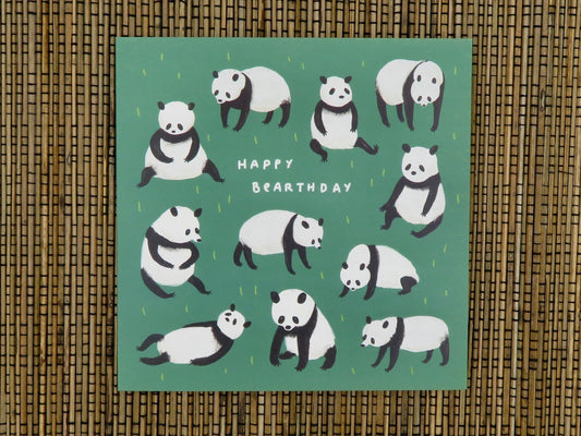 Bearthday Panda Bears Birthday Card