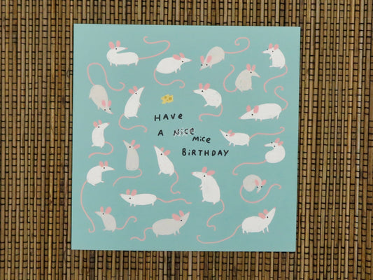 Mouse Mice Nice Birthday Card