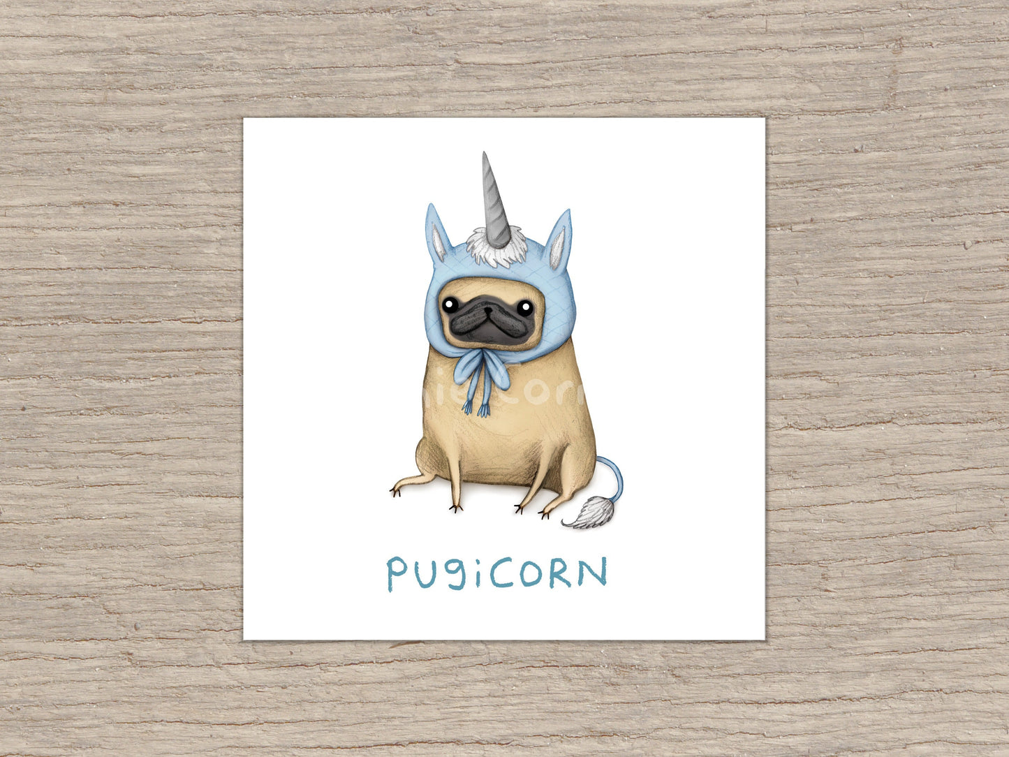 Pugicorn Fawn Signed Art Print