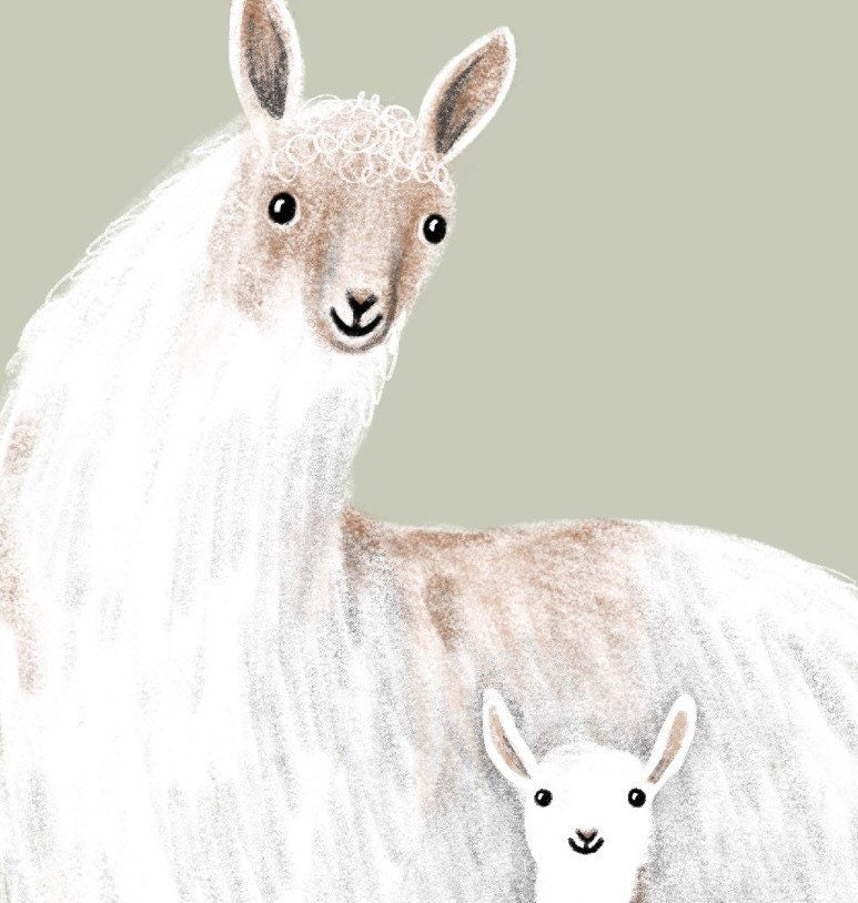 Llama Mama Signed Fine Art Print