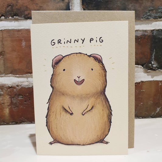 Grinny Pig Smiling Guinea Pig Card
