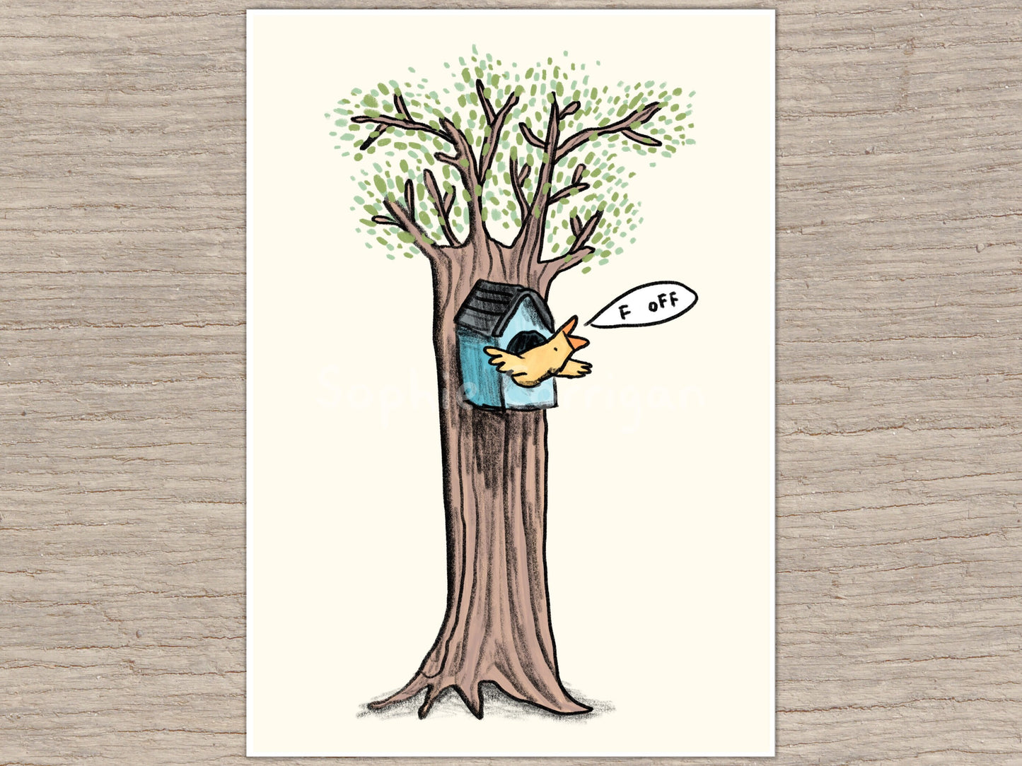 Rude Bird Signed Fine Art Print
