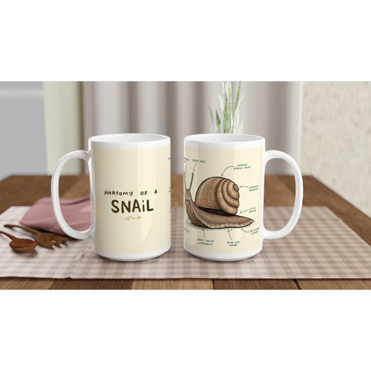 Anatomy of a Snail Large 15oz 426ml Ceramic Mug