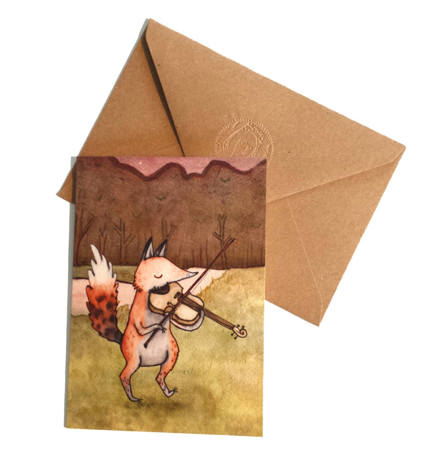 Violin Fox Card