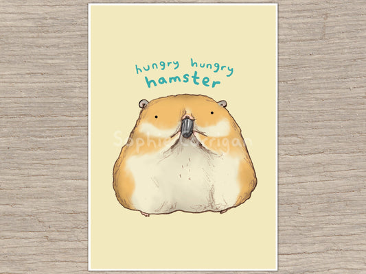 Hungry Hungry Hamster Signed Fine Art Print