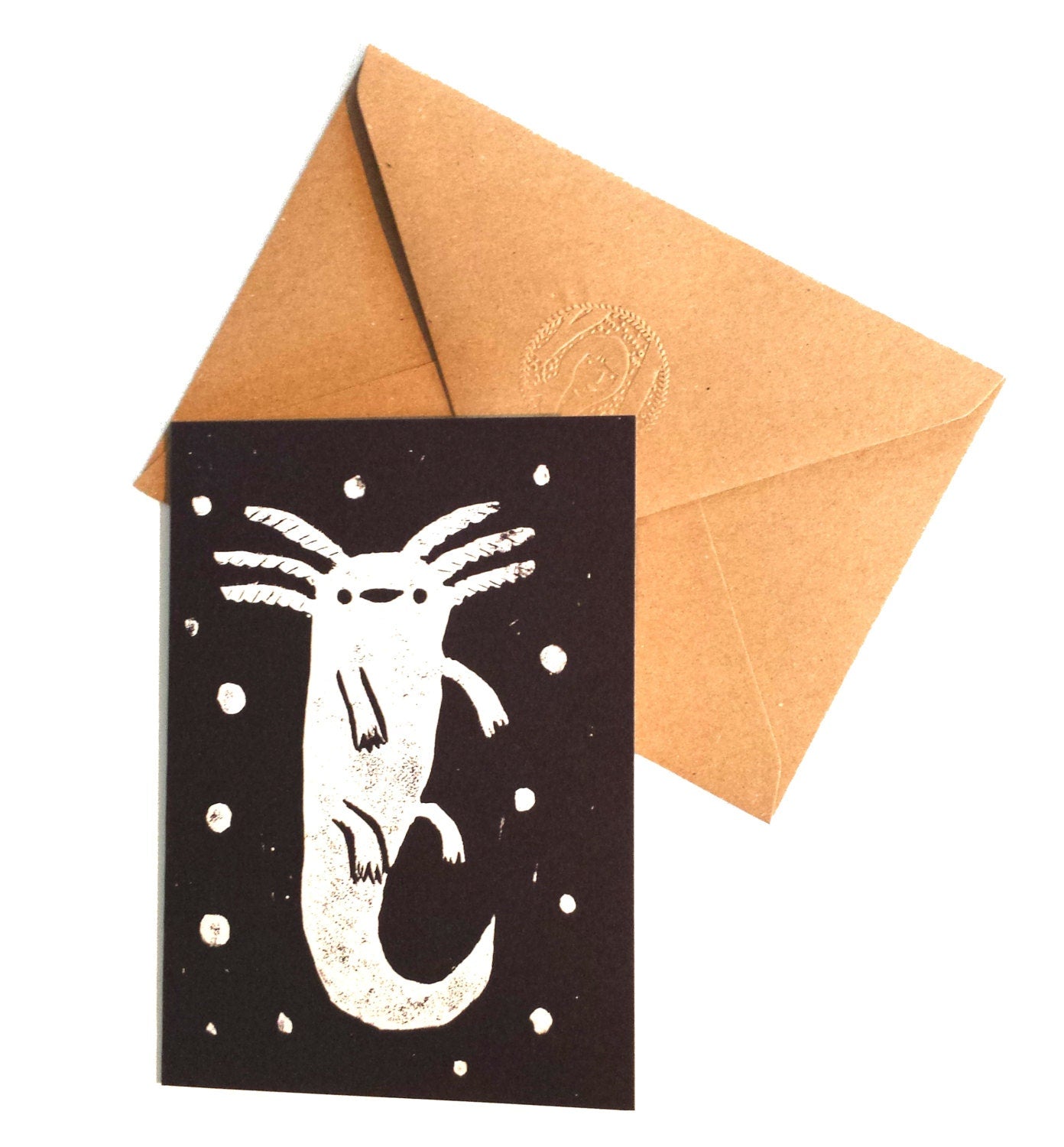 Axolotl Print Card
