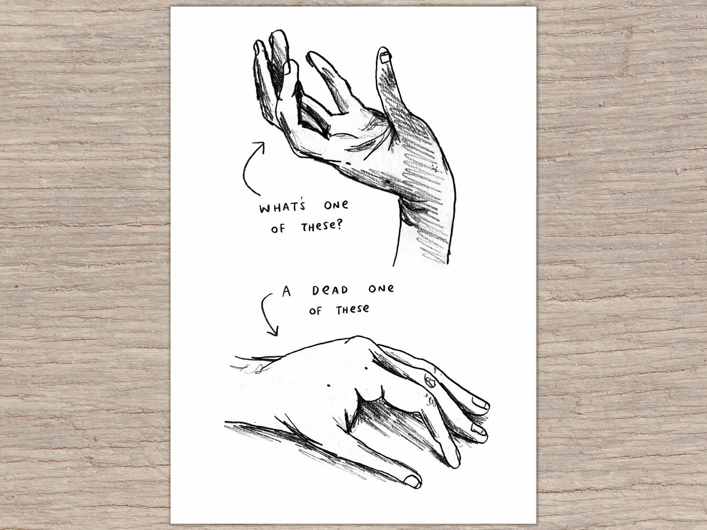 One of These Funny Hands Illustration Signed Fine Art Print