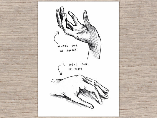 One of These Funny Hands Illustration Signed Fine Art Print