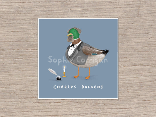 Charles Duckens Charles Dickens Duck Signed Fine Art Print