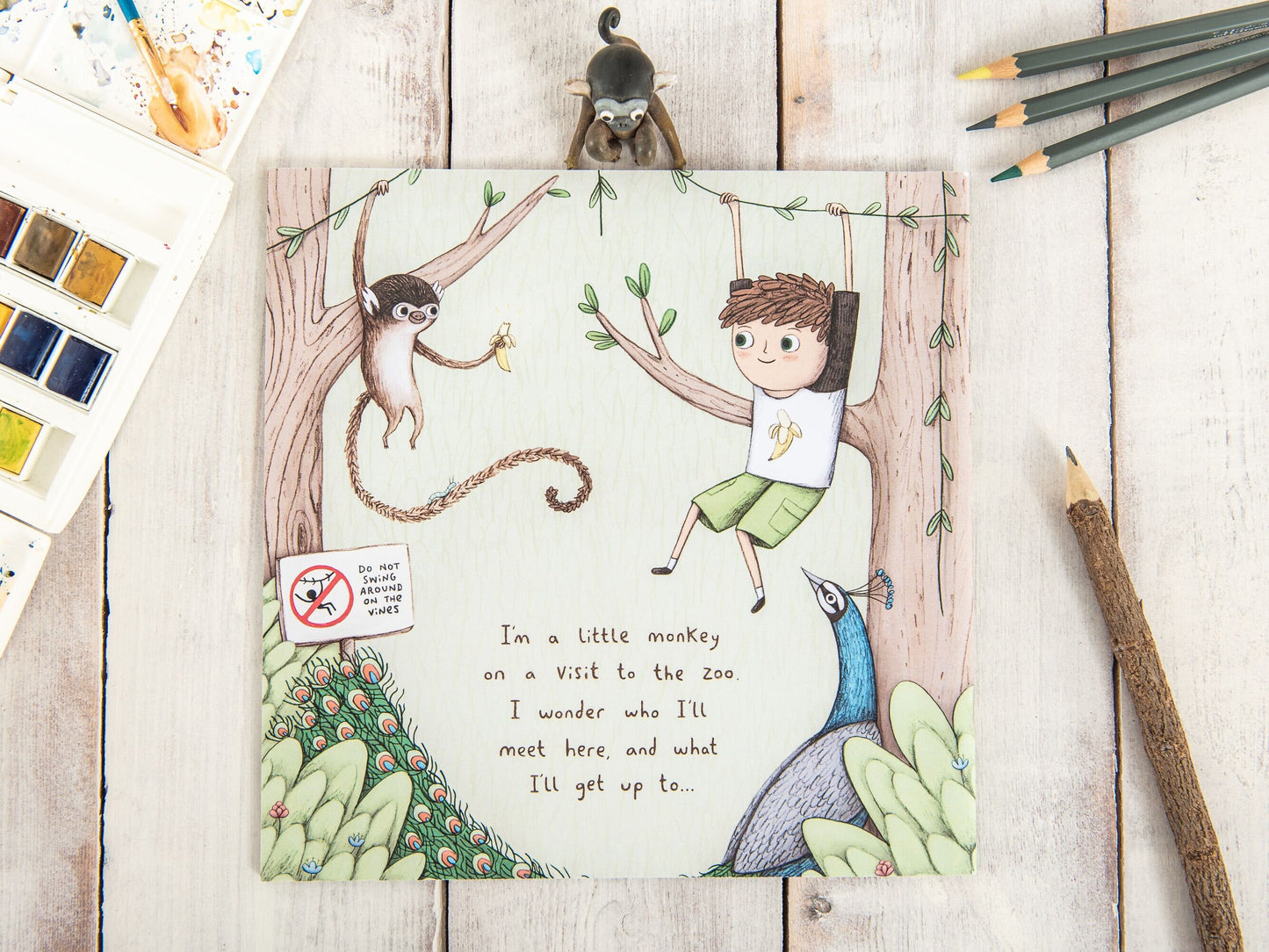 I'm a Little Monkey Signed Illustrated Children's Picture Book
