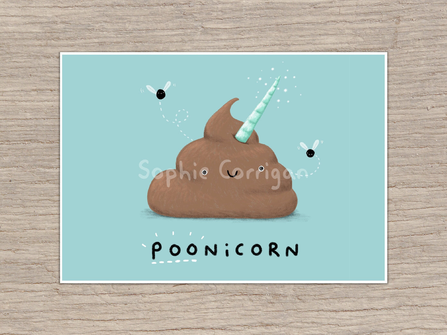 POOnicorn Cute Poop Unicorn Signed Fine Art Print