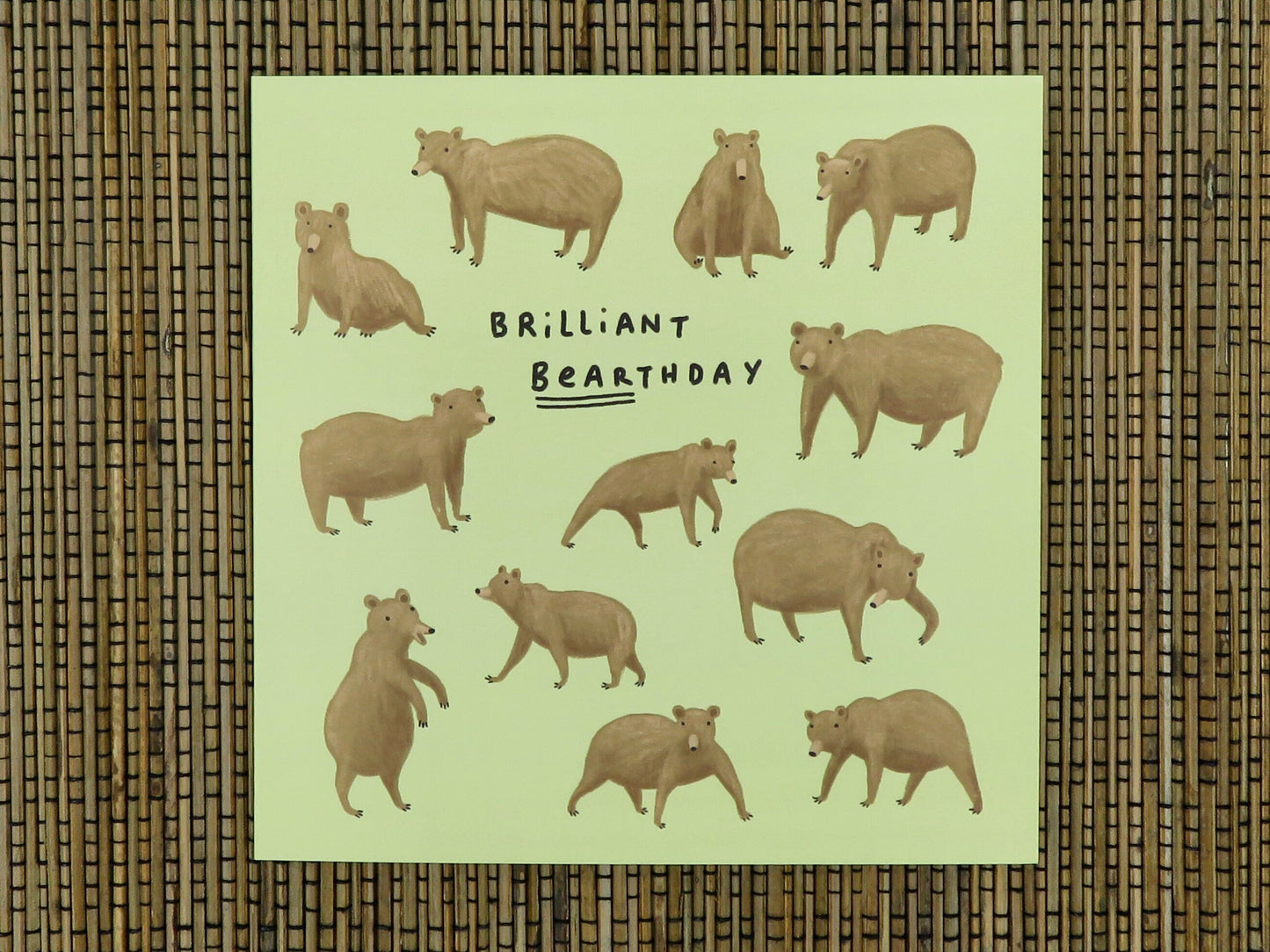 Brilliant Bearthday Funny Grizzly Bear Birthday Card