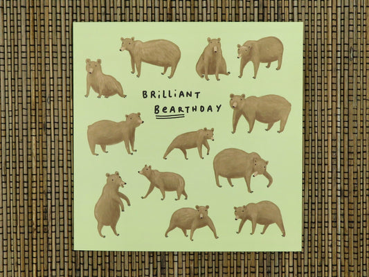Brilliant Bearthday Funny Grizzly Bear Birthday Card