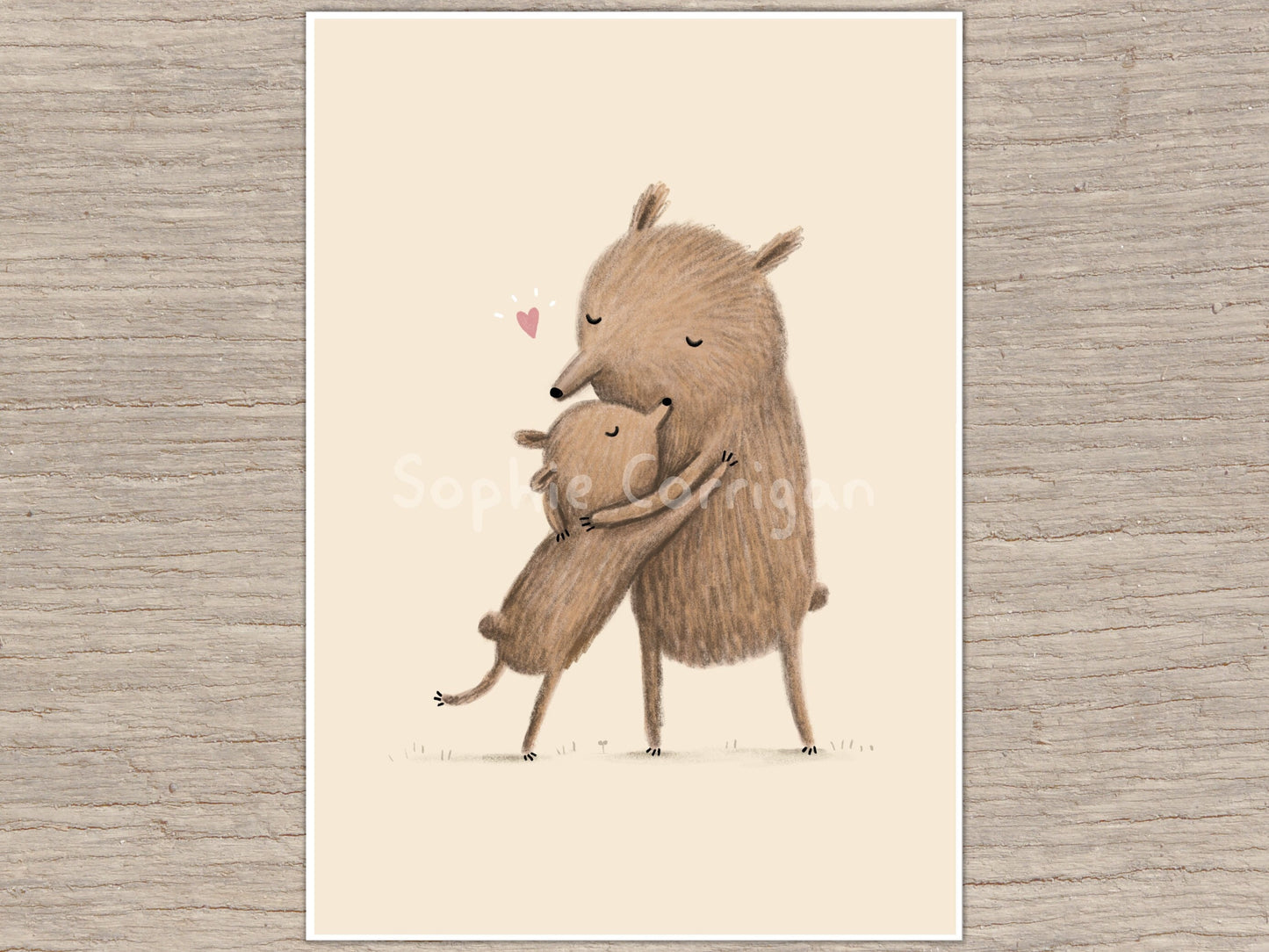Bear Hug Signed Art Print