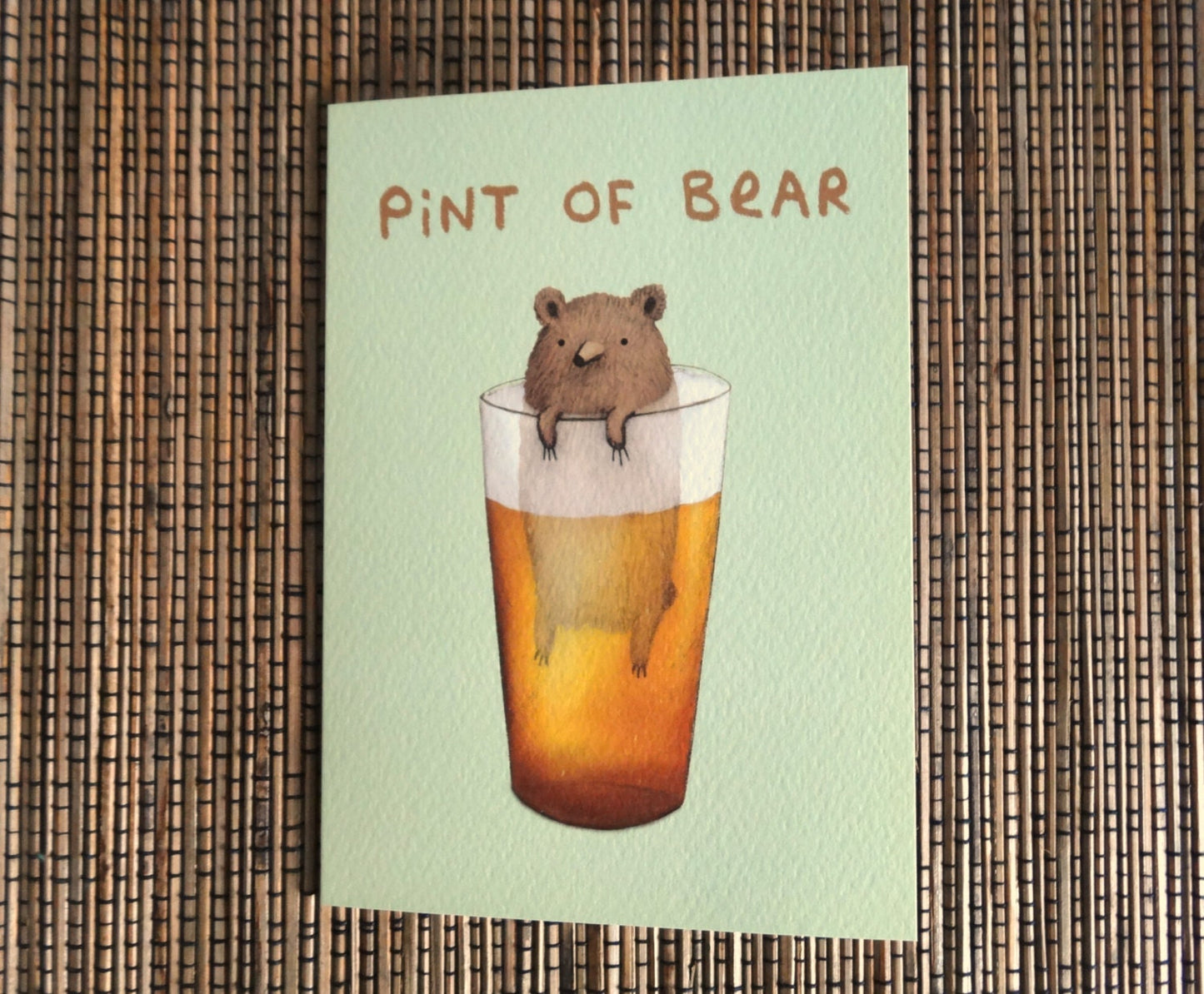 Pint Of Bear Card