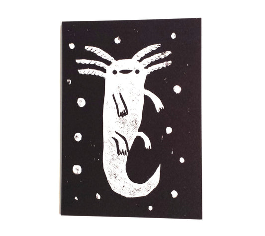 Axolotl Print Card