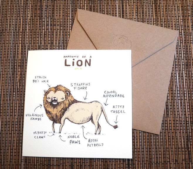 Anatomy Of A Lion Card