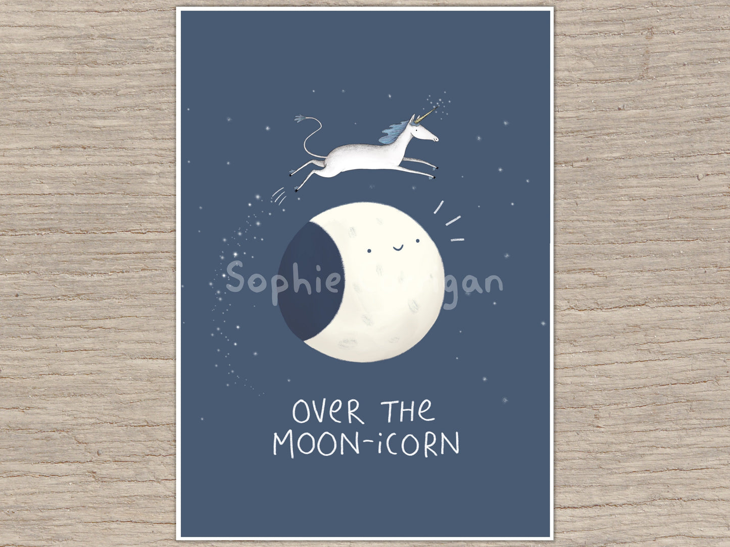 Over the Moon-icorn Signed Art Print