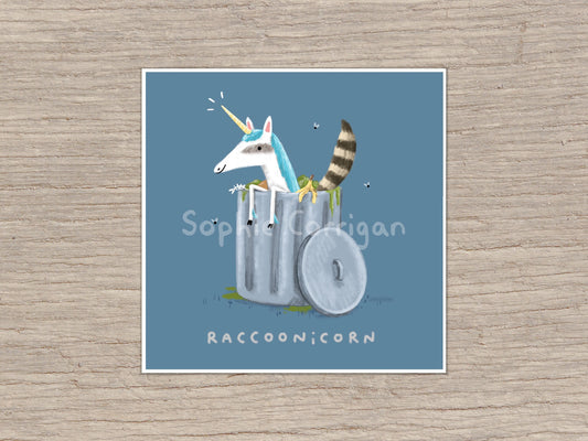 RACCOONicorn Raccoon Unicorn Signed Fine Art Print