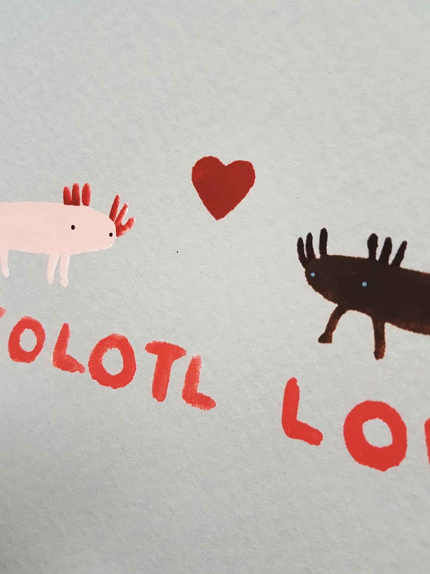 Axolotl Love Signed Fine Art Print