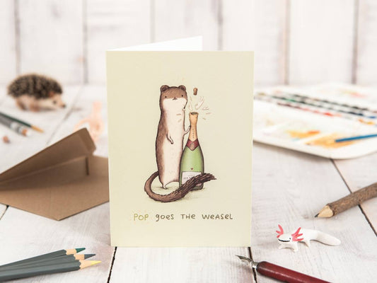 Pop Goes the Weasel Congratulations Card