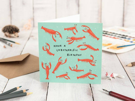 Lobsterrific Lobster Birthday Card