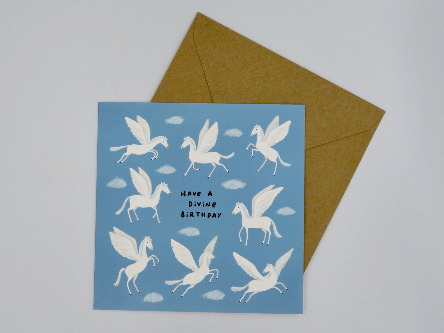 Pegasus Flying Horse Divine Birthday Card