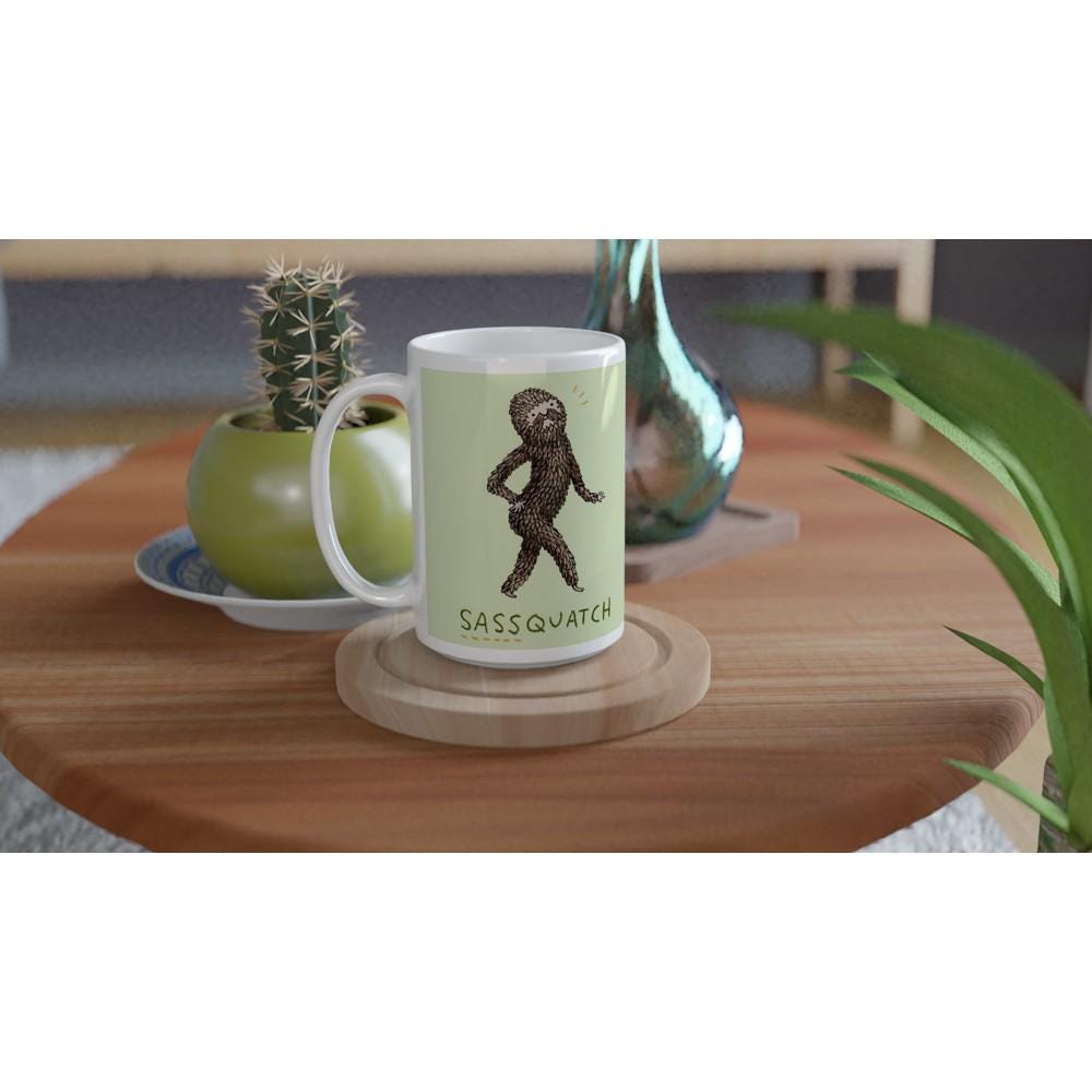 Sassquatch Sassy Sasquatch Bigfoot Large 15oz Ceramic Mug