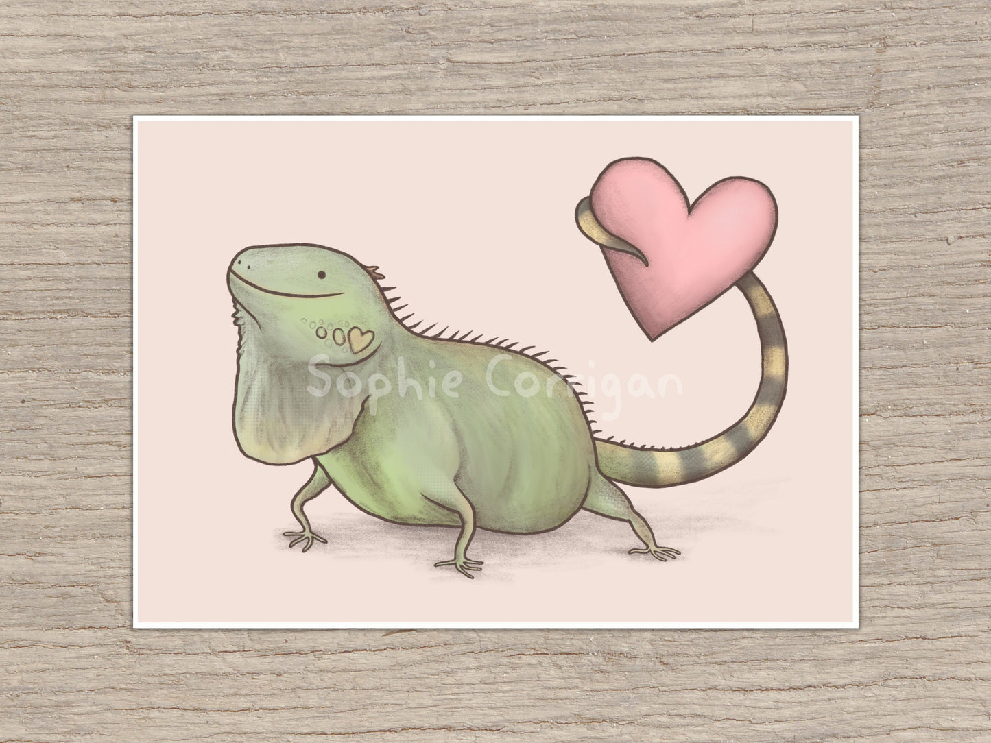 Iguana Love You Signed Art Print