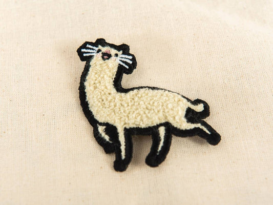 Alpacat Alpaca Cat Chenille Sew On Patch