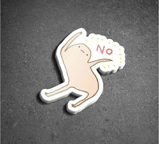 Honest Blob Says No Glossy Vinyl Sticker - Nope Outdoor Bumper Scrapbook Journal