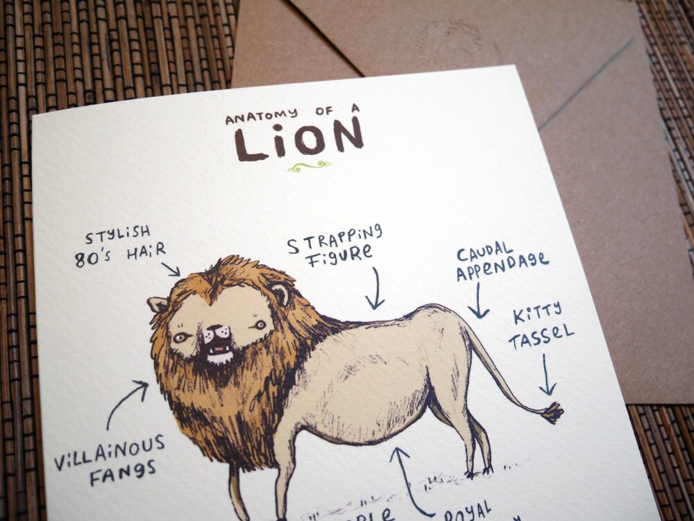 Anatomy Of A Lion Card